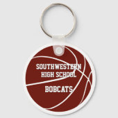 Porte-clés équipe de maroon blanc couleurs garçons filles bas (Verso)