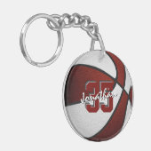 Porte-clés équipe de maroon blanc couleurs garçons filles bas (Devant gauche)