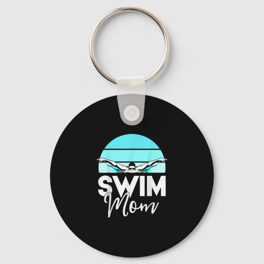 Porte-clés Équipe de natation maman Mor école natation Rencon (Recto)