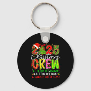 Porte-clés Équipe de Noël 2025 Un peu folle et bruyante Pyjam