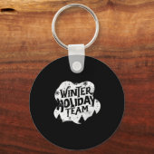 Porte-clés Équipe de Noël d'hiver (Recto)