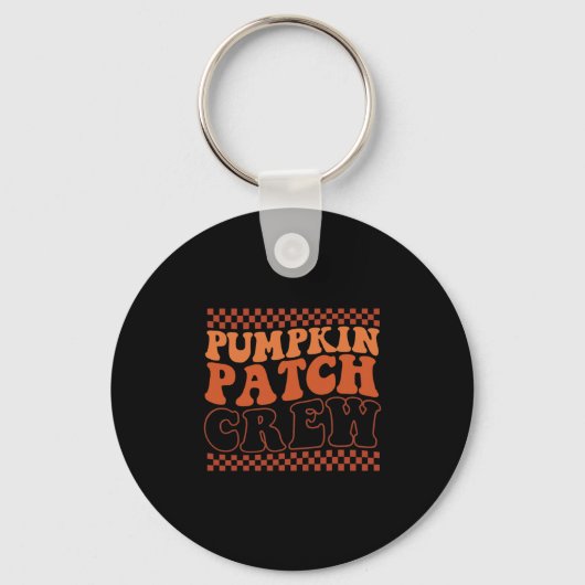 Porte-clés Équipe de patch de citrouille drôle de troupe de p (Recto)