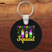 Porte-clés Équipe de pharmacie Mardi Gras Technicien pharmaci (Recto)