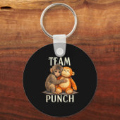 Porte-clés Équipe de punch singe mignon et conception d'ours (Recto)
