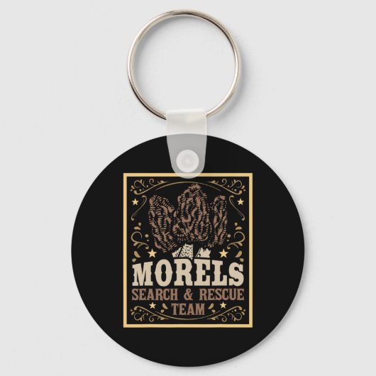 Porte-clés Équipe de Secourt de recherche Morel - Champignons (Recto)