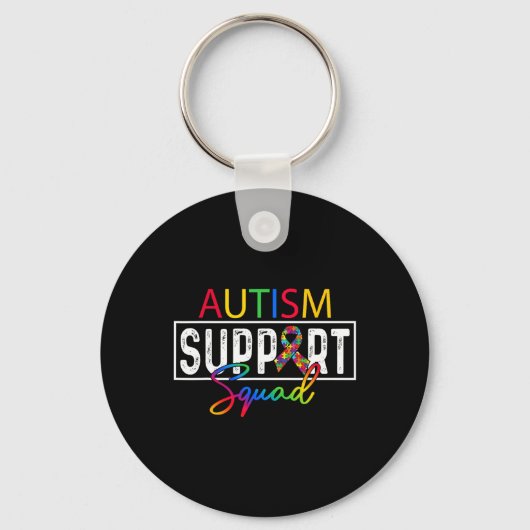 Porte-clés Équipe de sensibilisation de l'autisme Groupe de s (Recto)
