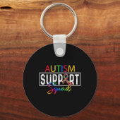 Porte-clés Équipe de sensibilisation de l'autisme Groupe de s (Recto)