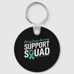 Porte-clés Équipe De Soutien Au Ruban Vert Pour La Maladie Du