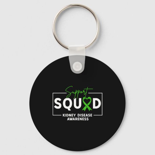 Porte-clés Équipe de soutien mois de sensibilisation à la mal (Recto)