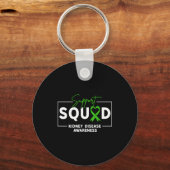 Porte-clés Équipe de soutien mois de sensibilisation à la mal (Recto)