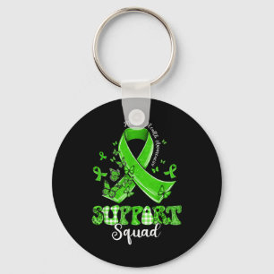 Porte-clés Équipe de soutien Papillon Ruban Vert Santé Mental