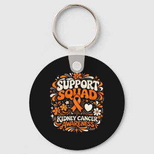 Porte-clés Équipe de soutien Ruban orange de sensibilisation
