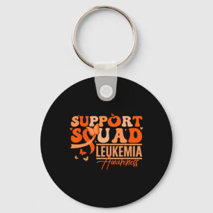 Porte-clés Équipe de soutien Ruban orange Leucémie Cancer du