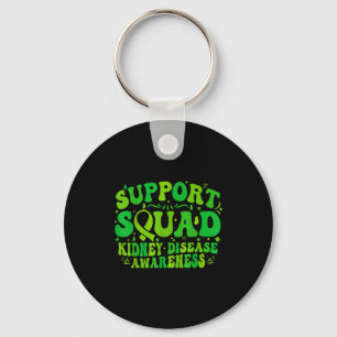 Porte-clés Équipe de soutien ruban vert papillon pkd maladie
