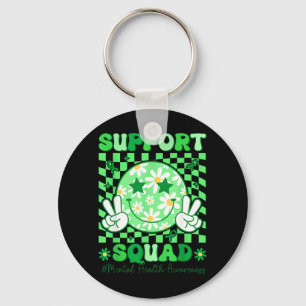 Porte-clés Équipe de soutien Santé mentale Sourire Visage Ver