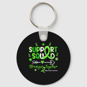 Porte-clés Équipe de soutien super Green Ribbon Maladie rénal