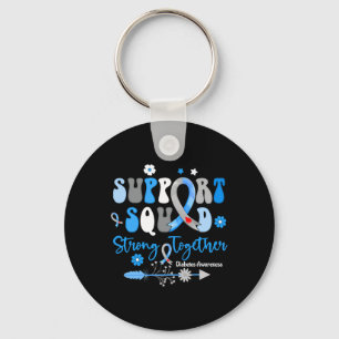 Porte-clés Équipe de soutien super Ruban T1d Sensibilisation