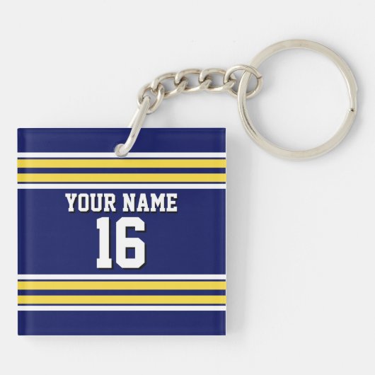 Porte-clés Équipe de stripes blanches de Jersey (Dos)