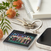 Porte-clés Équipe de suicide | Logo couleur brillant (Devant Droit)