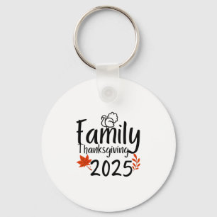 Porte-clés Équipe de Thanksgiving en famille 2025 Merci à ass