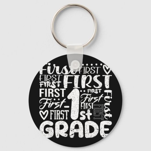 Porte-clés équipe de typographie de 1re année enseignant de p (Recto)