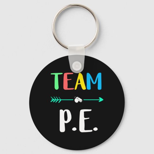 Porte-clés Équipe d'enseignant d'école d'éducation physique P (Recto)