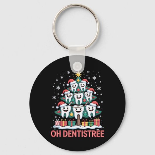 Porte-clés Équipe dentaire de Noël Oh Dentistree (Recto)