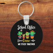 Porte-clés Équipe du bureau de l'école Nous restons ensemble  (Recto)