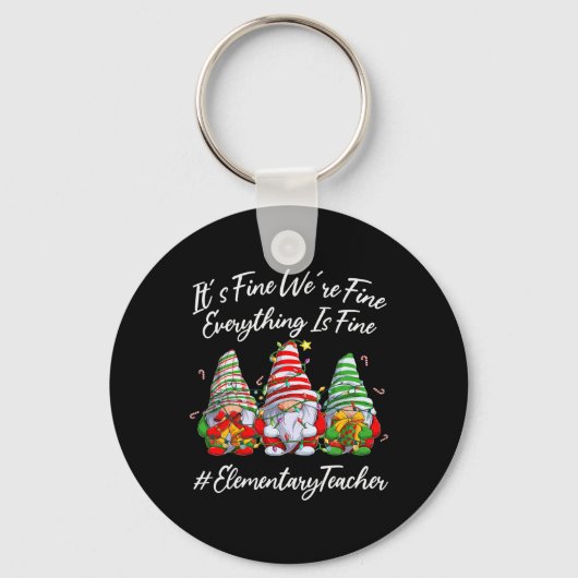 Porte-clés Équipe Enseignante Élémentaire Tout Est Beau Noël (Recto)