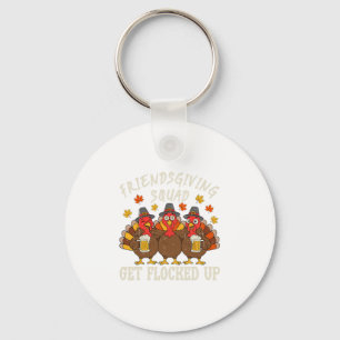 Porte-clés Équipe Friendsgiving Dinde Thanksgiving Amis Boire