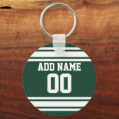 Porte-clés Équipe Jersey avec nom et numéro personnalisés (Recto)