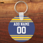 Porte-clés Équipe Jersey avec nom et numéro personnalisés (Recto)