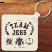 Porte-clés Équipe Jess Conception Gilmore Girls (Verso)