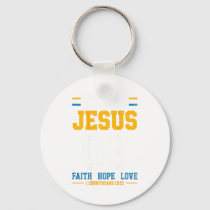 Porte-clés Équipe Jésus Foi Espoir Amour Famille Correspondan