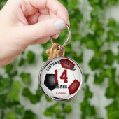 Porte-clés équipe noire de maroon couleurs cadeaux d'athlète (Main)