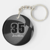 Porte-clés Équipe noire gris couleurs garçons filles basket (Dos)