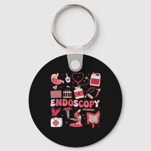 Porte-clés Équipe rétro de la Saint-Valentin Endo Infirmière