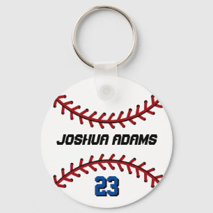 Porte-clés Équipe sportive White Baseball Keychain