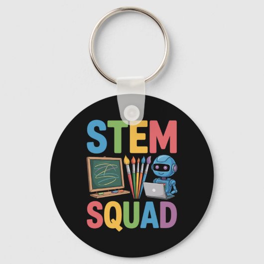 Porte-clés Équipe STEM, Professeur de sciences Équipe pédagog (Recto)