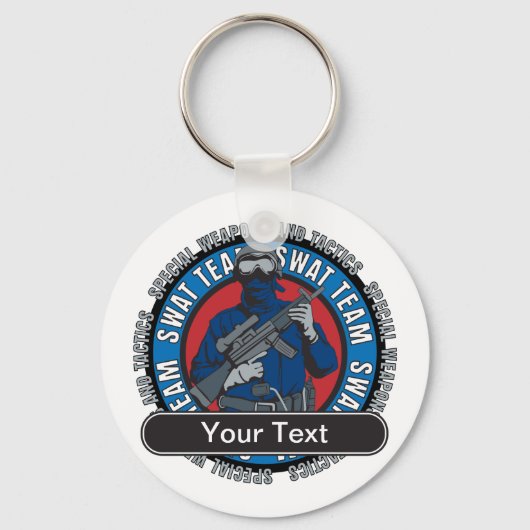 Porte-clés Équipe SWAT personnalisée (Recto)
