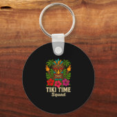 Porte-clés Équipe Tiki Time Soirée Tropicale Hawaïenne (Recto)