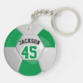 Porte-clés Équipe verte et blanche ⚽ balle (Dos)