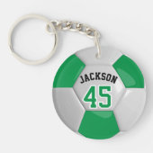 Porte-clés Équipe verte et blanche ⚽ balle (Devant)