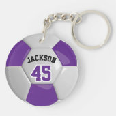 Porte-clés Équipe violette et blanche ⚽ balle (Dos)