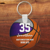 Porte-clés Équipe violette gris couleurs garçons filles baske (Recto)