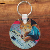 Porte-clés Équipement de peinture de chats de clavier (Recto)