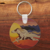 Porte-clés équitation avec le soleil (Recto)