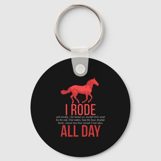 Porte-clés Équitation - Cheval Ride Cadeau (Recto)