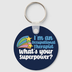 Porte-clés Ergothérapie Superhero Cute Blue OT