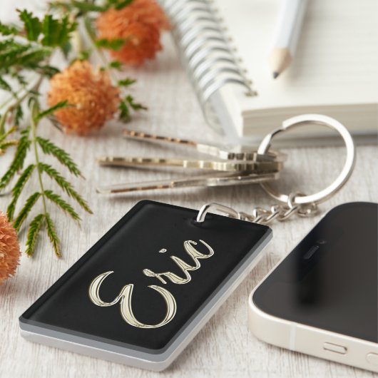 Porte-clés Eric Name Whitegold (Devant droit)